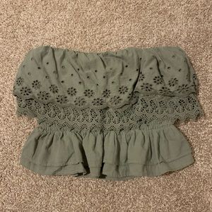 American Eagle strapless tube top with lace